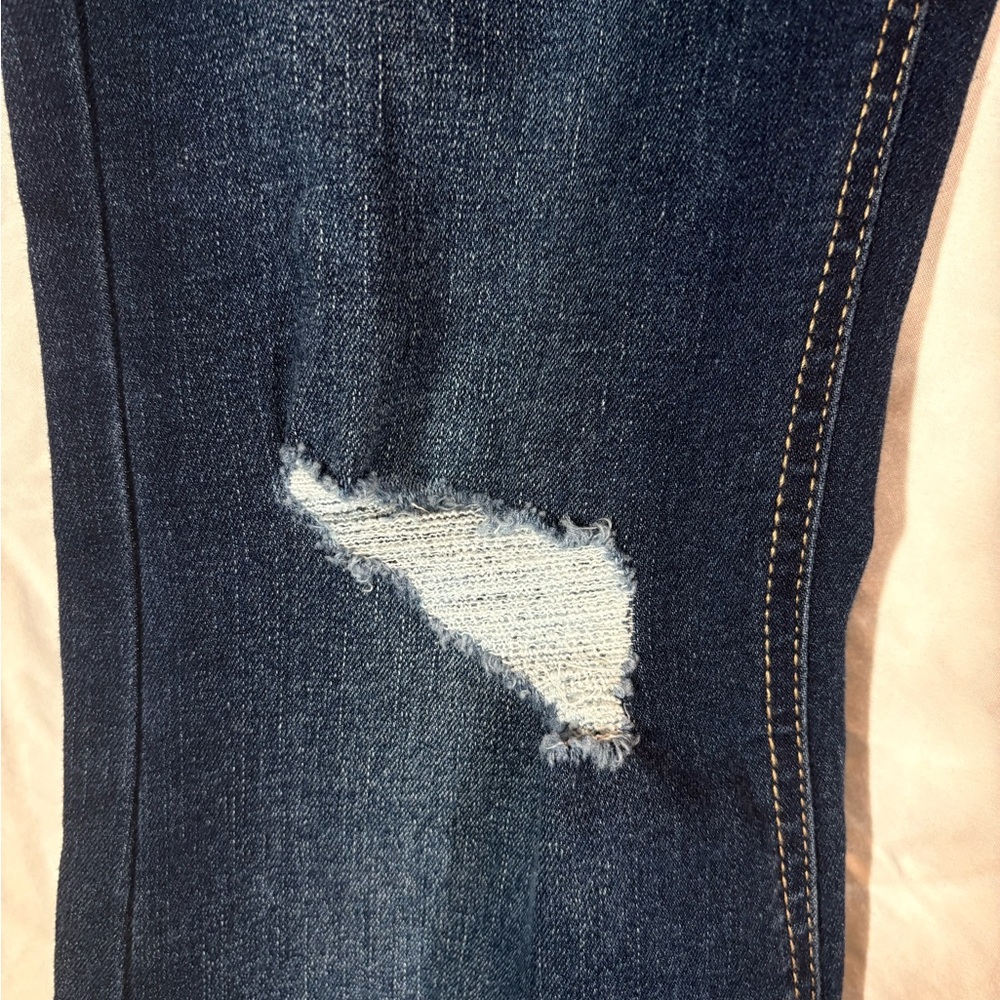 Tinseltown Dark Blue Flare Jeans - Picture 2 of 5